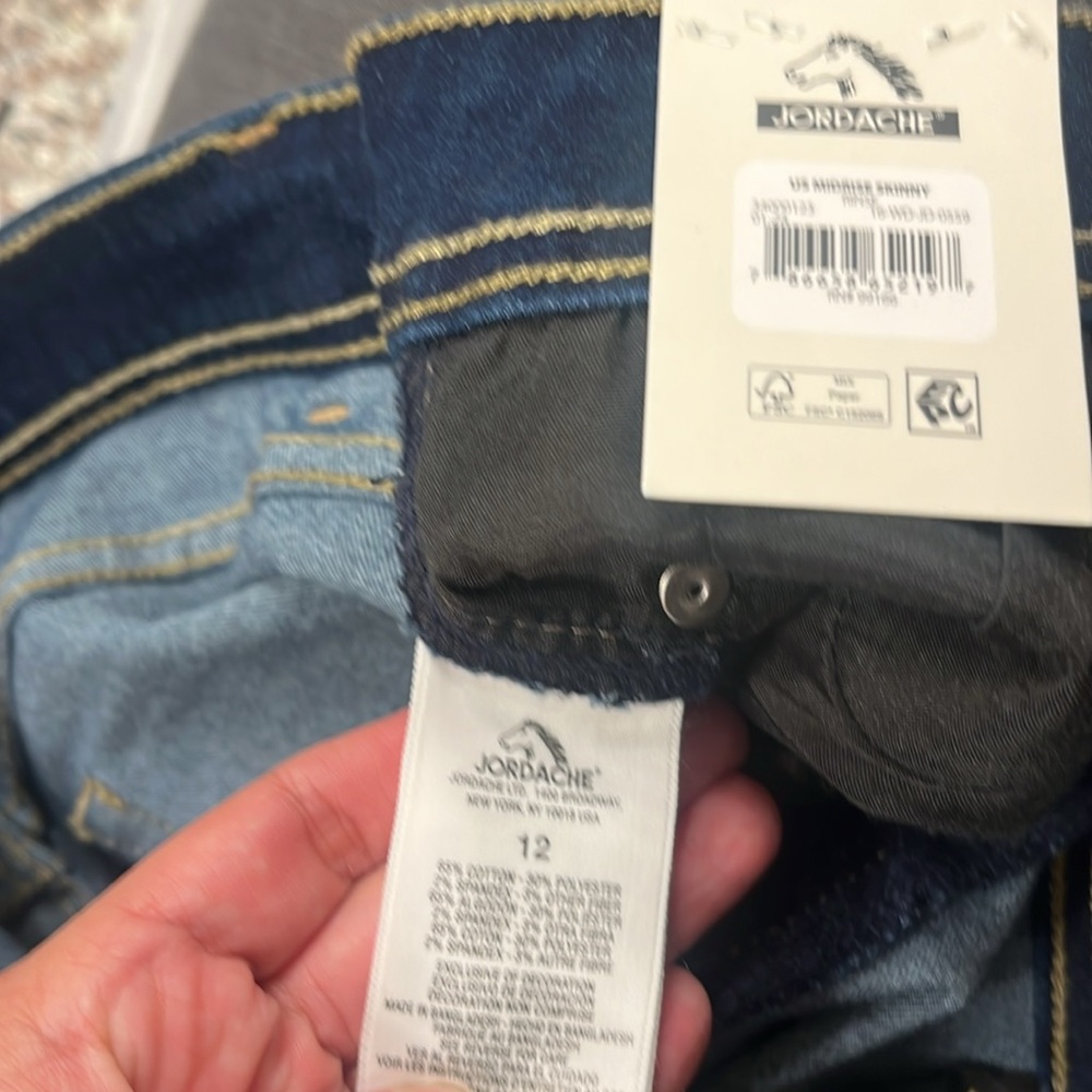 Jordache Skinny mid-rise Dark Blue Women's Jeans - Picture 7 of 7